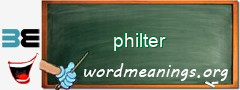 WordMeaning blackboard for philter